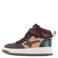 Shoesme suède sneakers met glitters - paars/groen/donkerrood