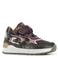 Shoesme suède sneakers met panterprint - donkerbruin/donkerpaars