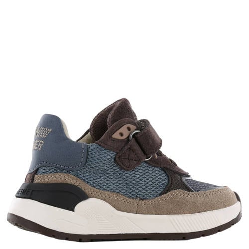Shoesme suède sneakers bruin/blauw