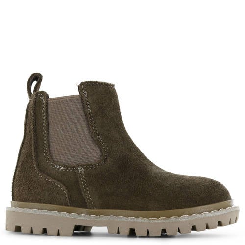 Shoesme suède enkelboots met profielzool kaki