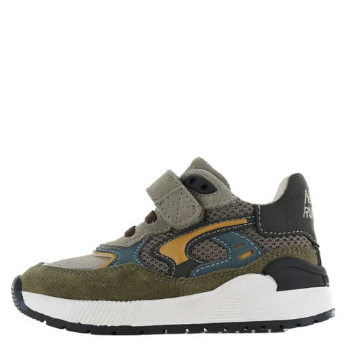 Shoesme suède sneakers olijfgroen/grijsgroen