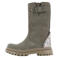 Shoesme suède laarzen met profielzool en glitters - taupe