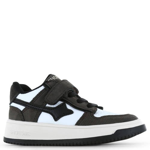 Shoesme suède sneakers donkerbruin/zwart/wit