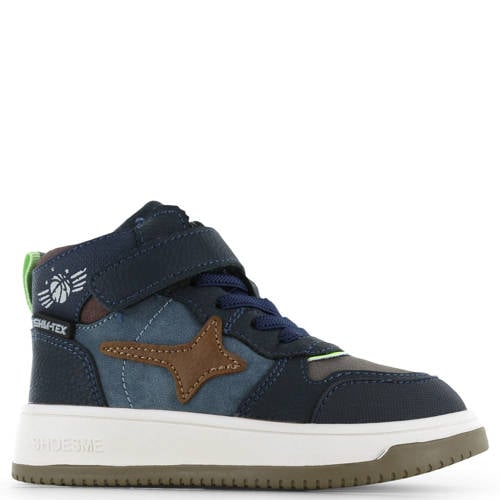 Shoesme leren sneakers donkerblauw/groen