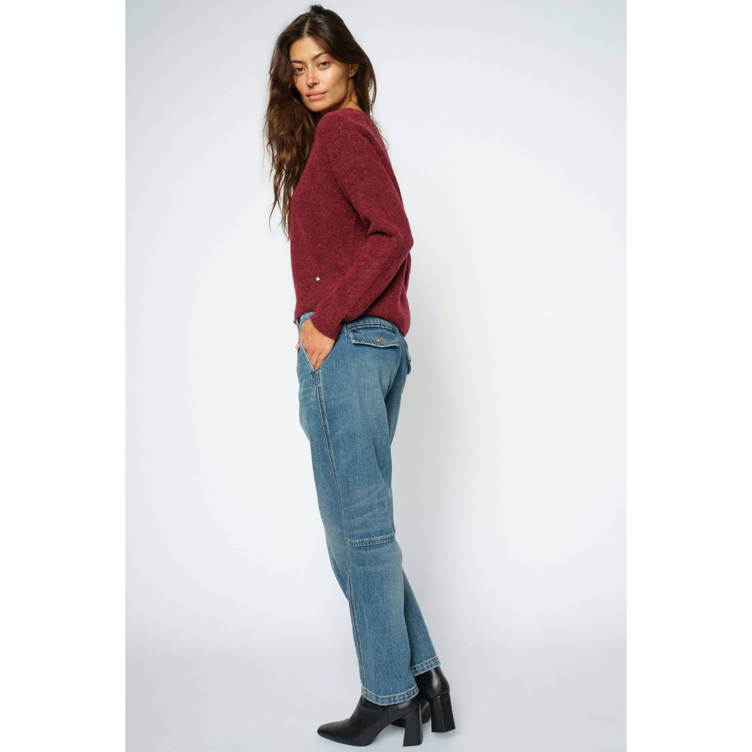 Mos Mosh regular fit jeans mediumblauw