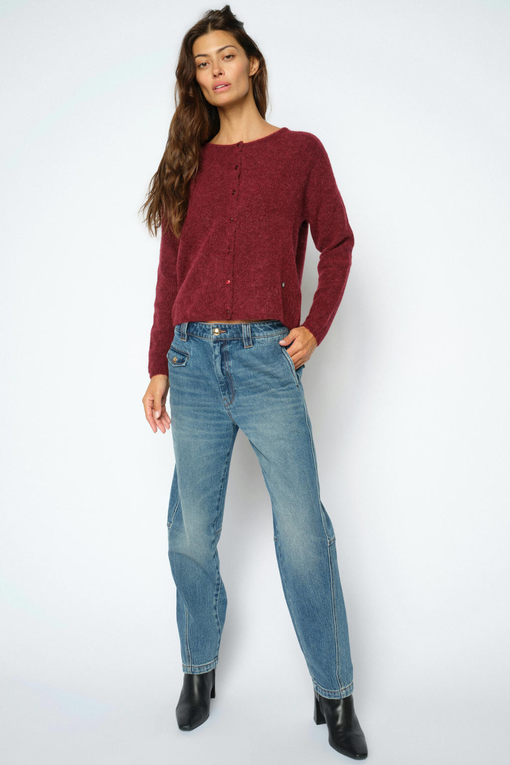 Mos Mosh regular fit jeans - mediumblauw