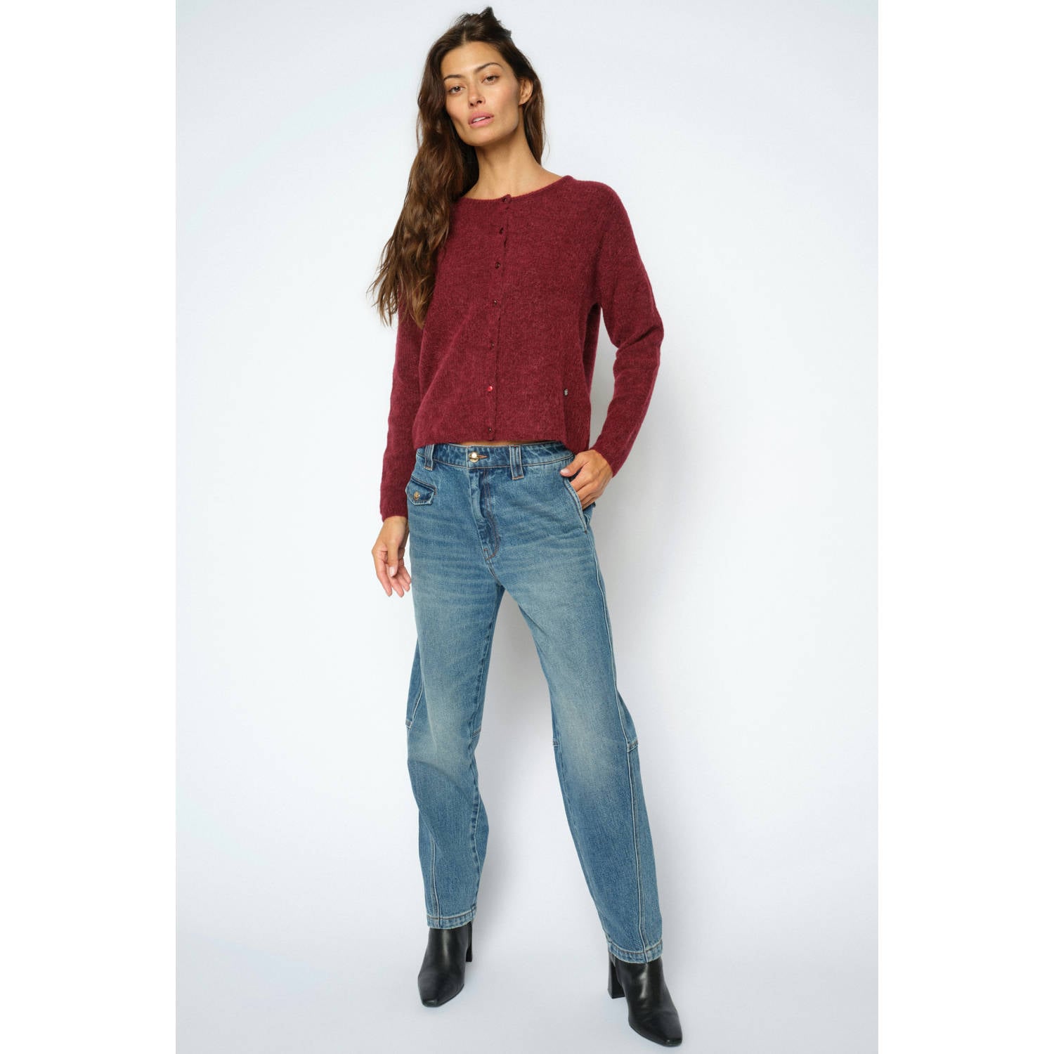 Mos Mosh regular fit jeans mediumblauw