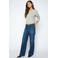 Mos Mosh Dara high waist flared jeans - mediumblauw