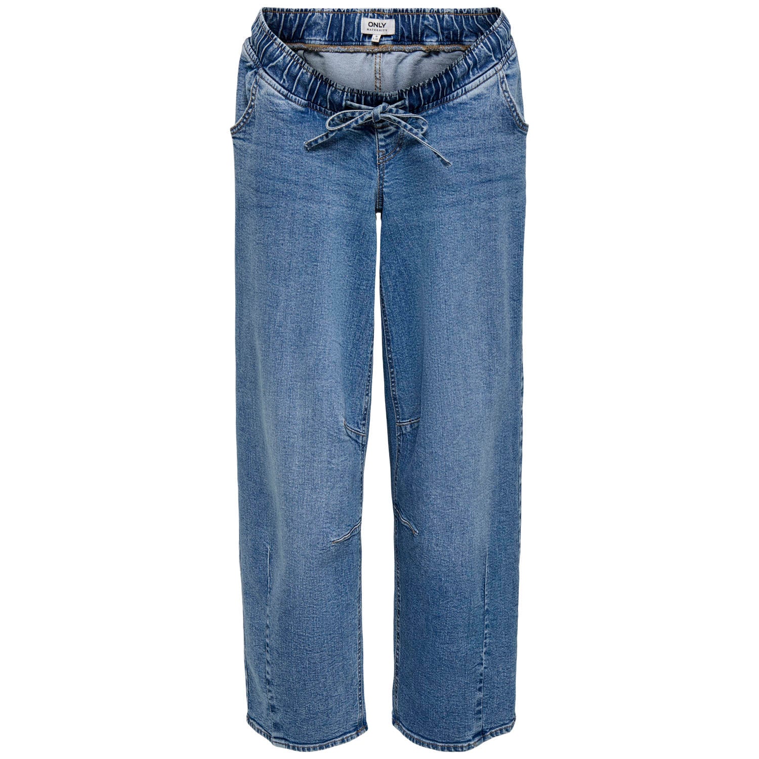 ONLY MATERNITY zwangerschaps low waist barrel jeans mediumblauw