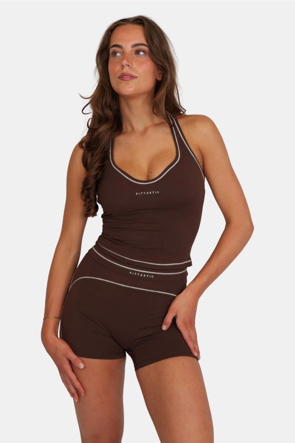Fittastic Sportswear sporttop - donkerbruin