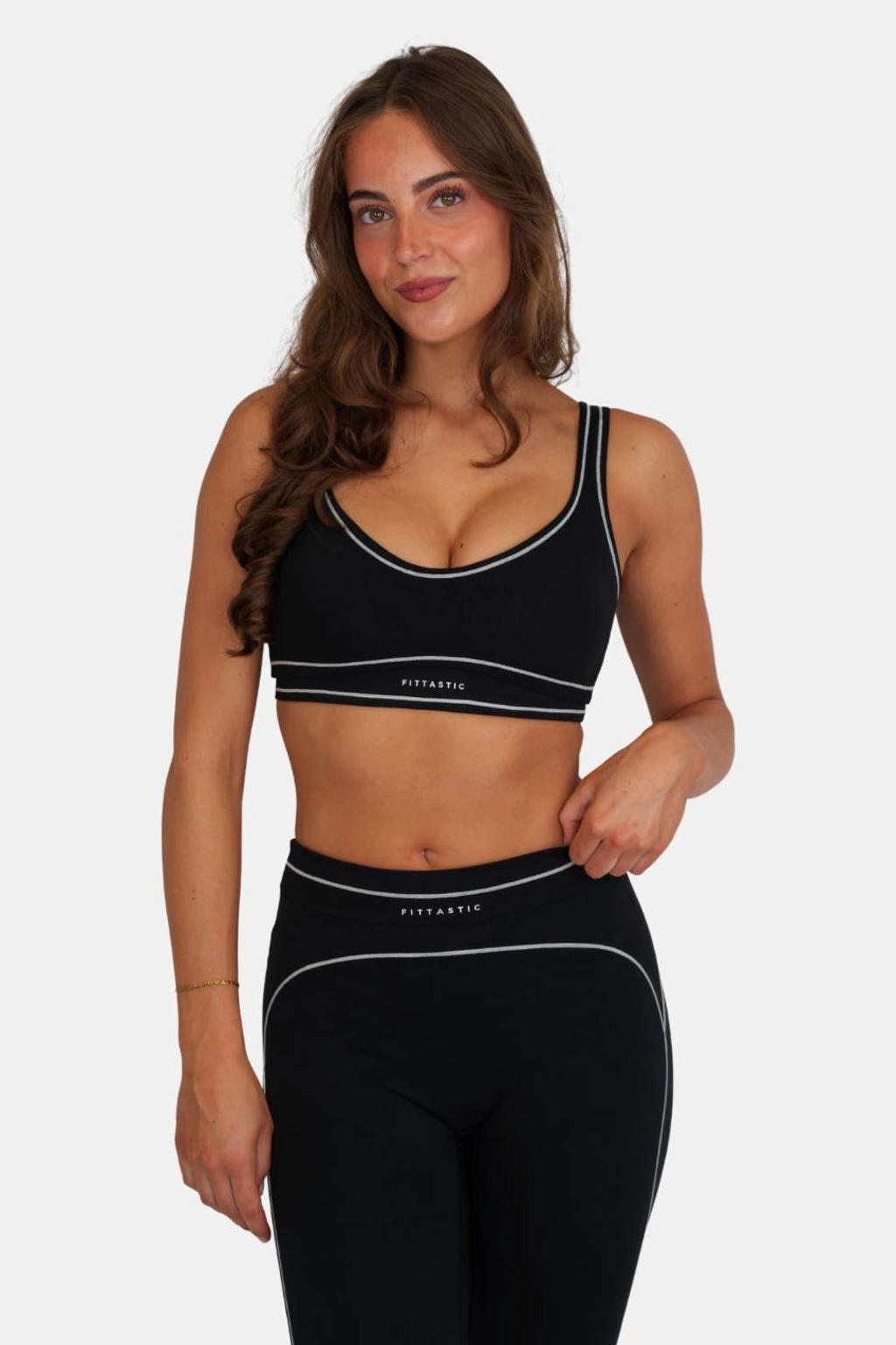 Fittastic Sportswear voorgevormde sport-bh light support zonder beugel - zwart