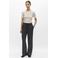 OBJECT wide leg casual broek - antraciet
