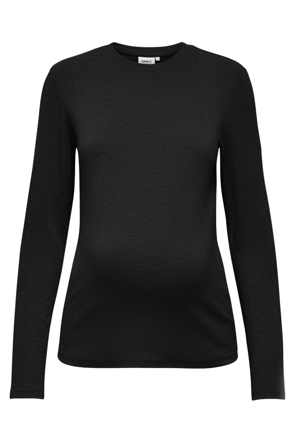 ONLY MATERNITY gebreide zwangerschaps longsleeve - zwart