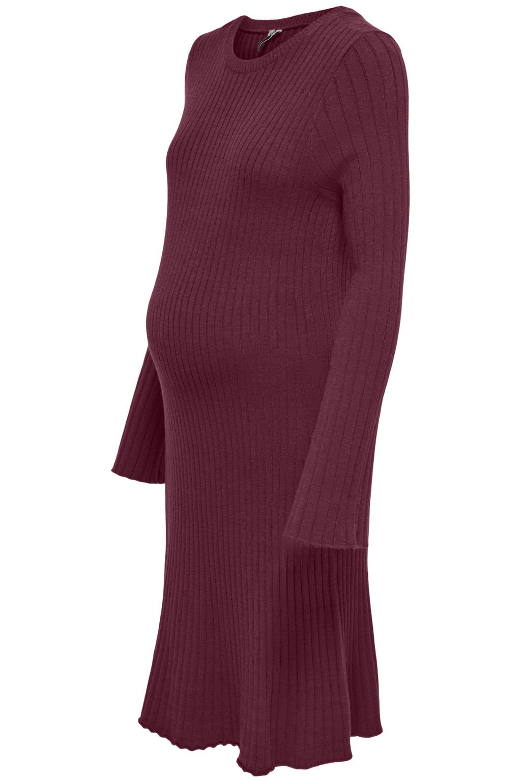 ONLY MATERNITY gebreide zwangerschaps midi jurk - donkerpaars