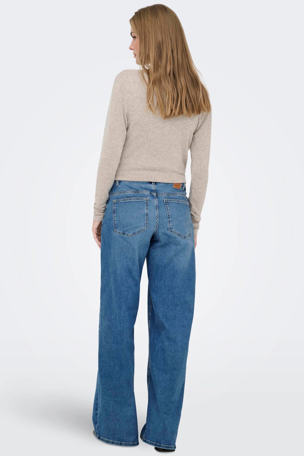 ONLY MATERNITY OLMMADISON wide leg zwangerschaps jeans - middelblauw