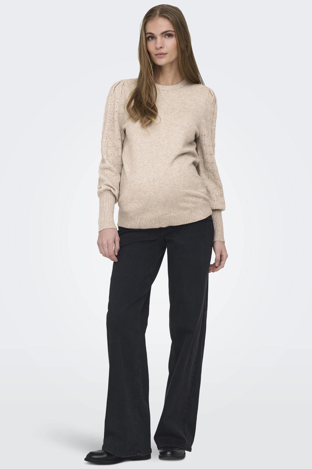 ONLY MATERNITY OLMMADISON zwangerschaps wide leg jeans - zwart