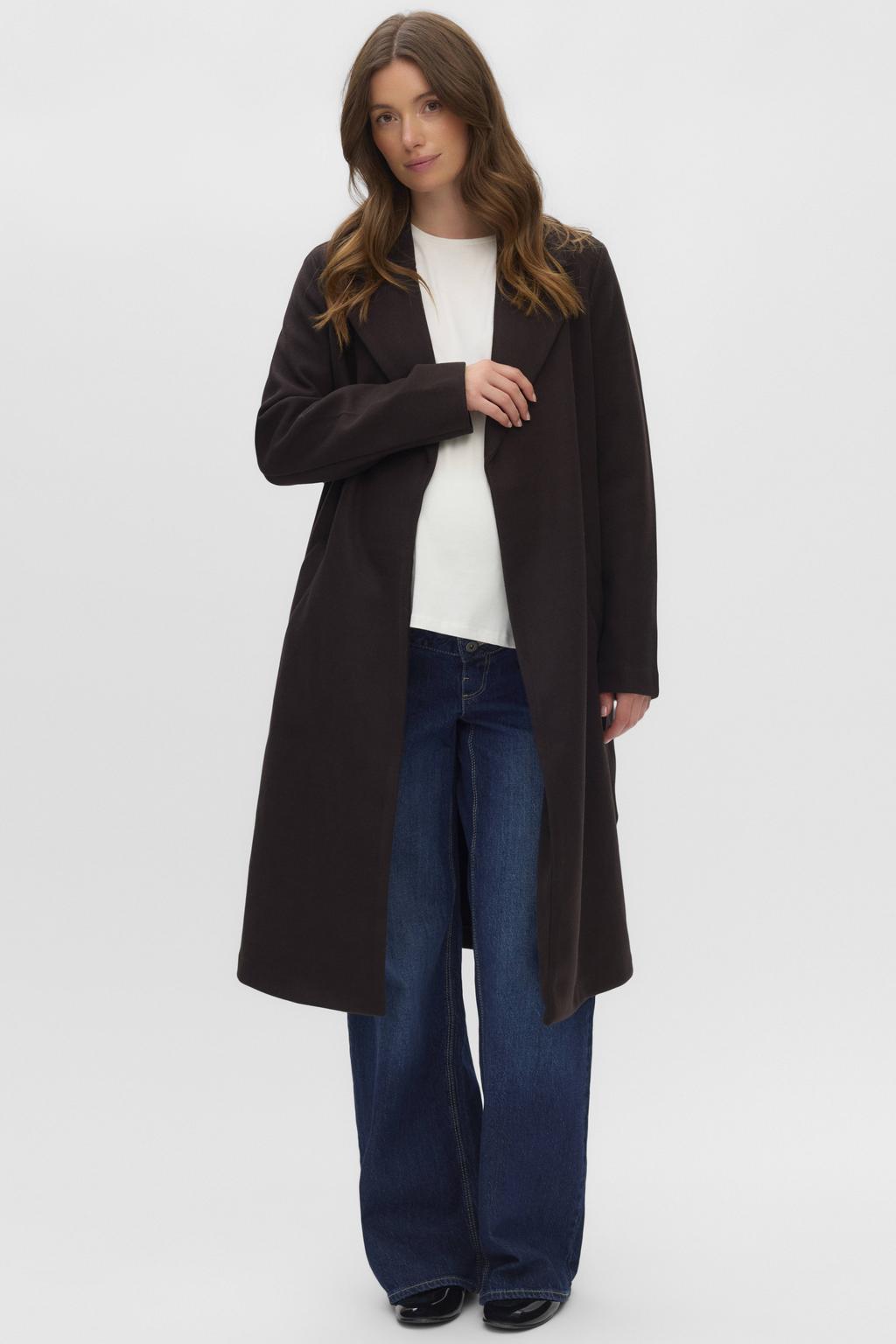 VERO MODA MATERNITY zwangerschapsmantel - donkerbruin
