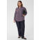 Kaffe Curve Plus Size gestreepte blouse - donkerrood/blauw/wit