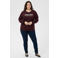 Kaffe Curve Plus Size sweater met tekst - donkerrood