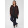 Kaffe Curve Plus Size imitatieleren jas - donkerrood