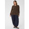 Kaffe Curve Plus Size gebreid vest met wol - bruin