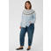 Kaffe Curve Plus Size gebreid vest met wol - blauw