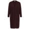 Kaffe Curve lange gebreid vest Plus Size met wol - donkerrood