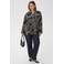 Kaffe Curve blouse met paisley, Plus Size - zwart