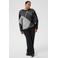 Kaffe Curve Plus Size gebreide geruite trui met wol - grijs/zwart/wit