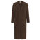 Kaffe Curve lang gebreid vest Plus Size met wol - bruin