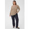 Kaffe Curve Plus Size gebreid vest met wol - beige
