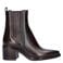 Nelson leren chelsea boots met blokhak - bruin
