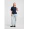 America Today T-shirt met plooien - donkerblauw