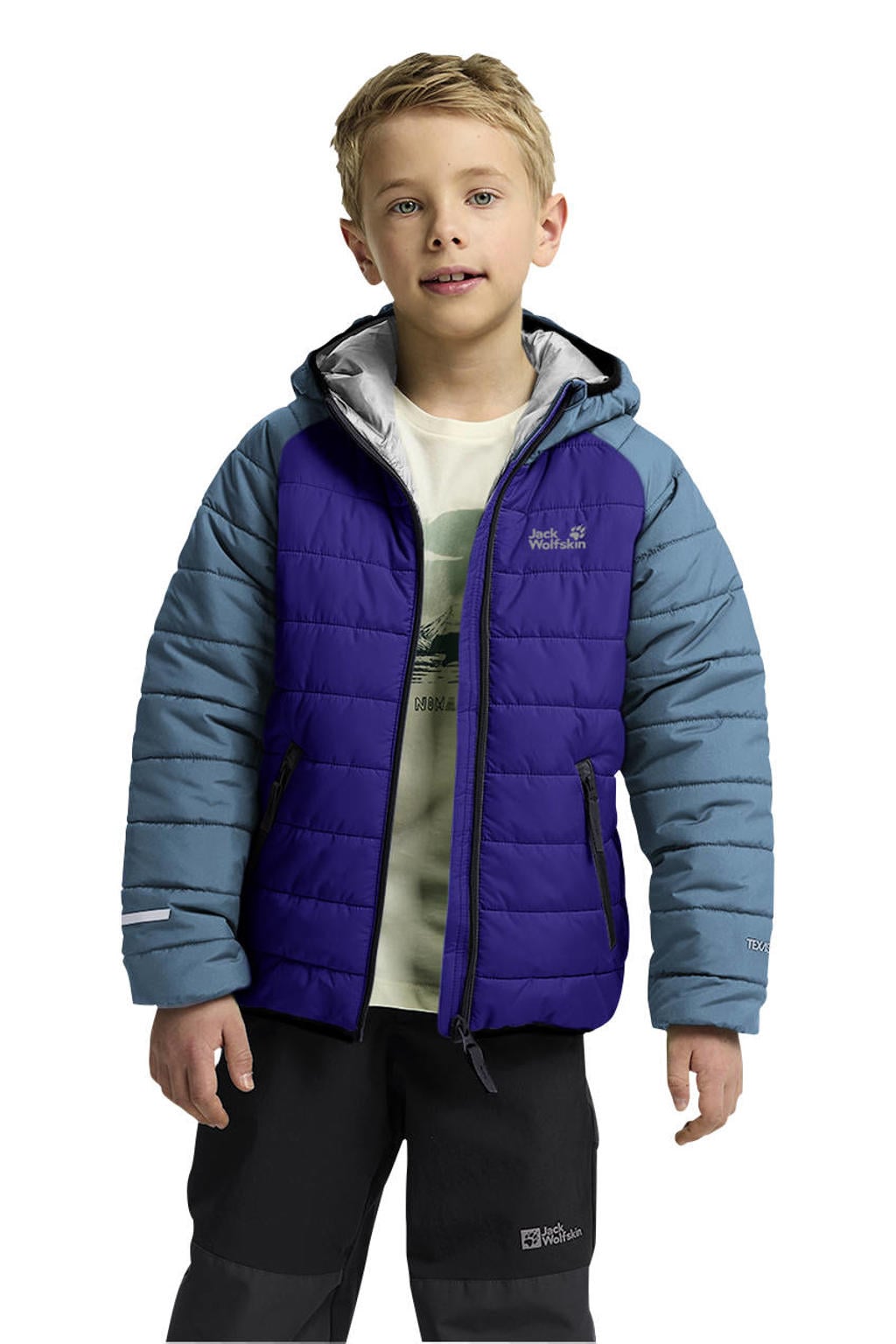 Jack Wolfskin gewatteerde winterjas - blauw
