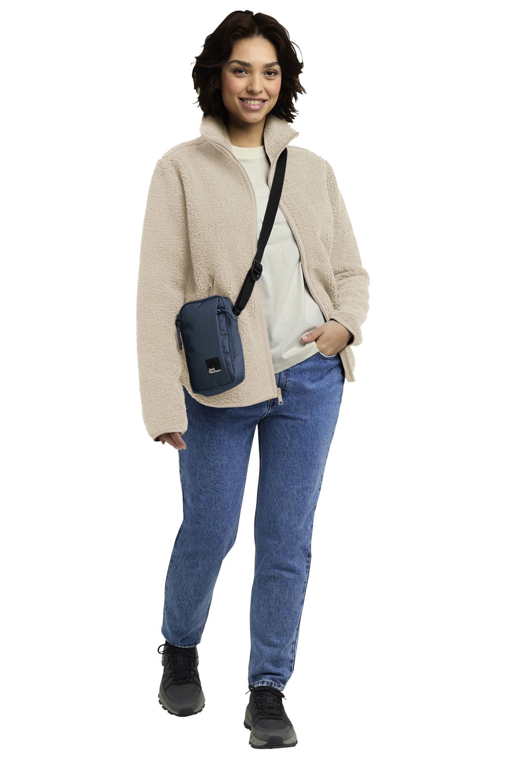 Jack Wolfskin teddy outdoor vest - ecru