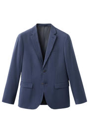 thumbnail: Mango Man viscose slim fit geruit colbert - middenblauw
