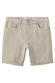 thumbnail: Mango Man slim fit denim short - lichtbeige