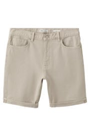 thumbnail: Mango Man slim fit denim short - lichtbeige
