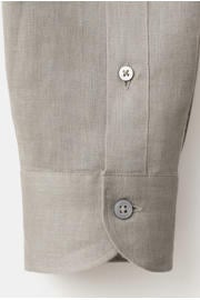 thumbnail: Mango Man linnen slim fit overhemd - middenbruin