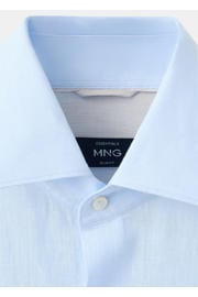 thumbnail: Mango Man linnen slim fit overhemd - lichtblauw