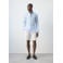 Mango Man linnen slim fit overhemd - lichtblauw
