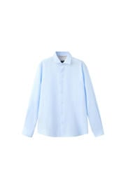 thumbnail: Mango Man linnen slim fit overhemd - lichtblauw