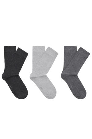 sokken - set van 3 grijs