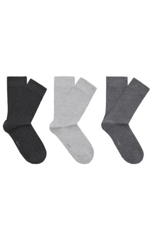 sokken - set van 3 grijs