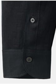 thumbnail: Mango Man linnen slim fit overhemd - donkerblauw
