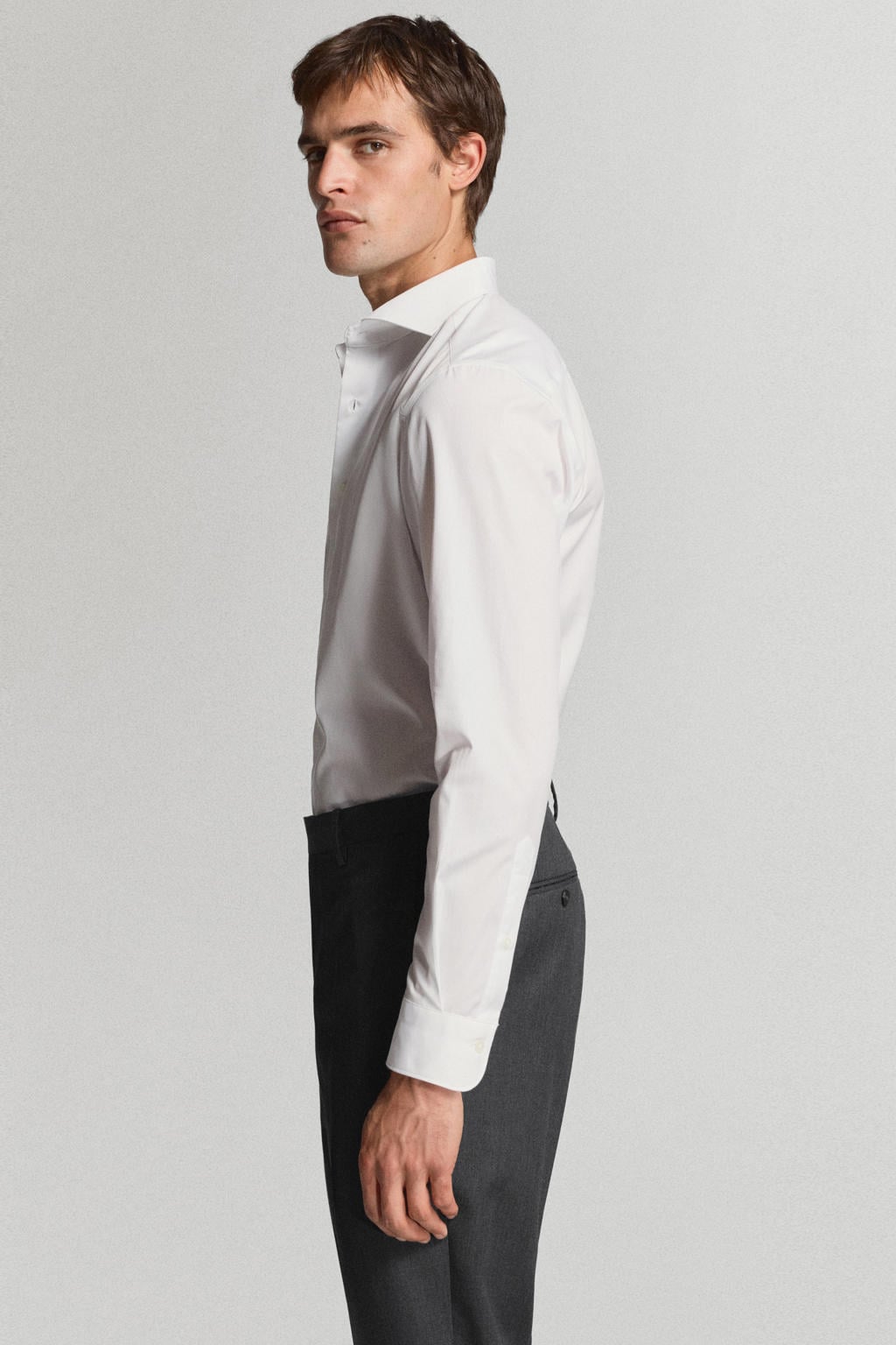 Mango Man slim fit overhemd - wit