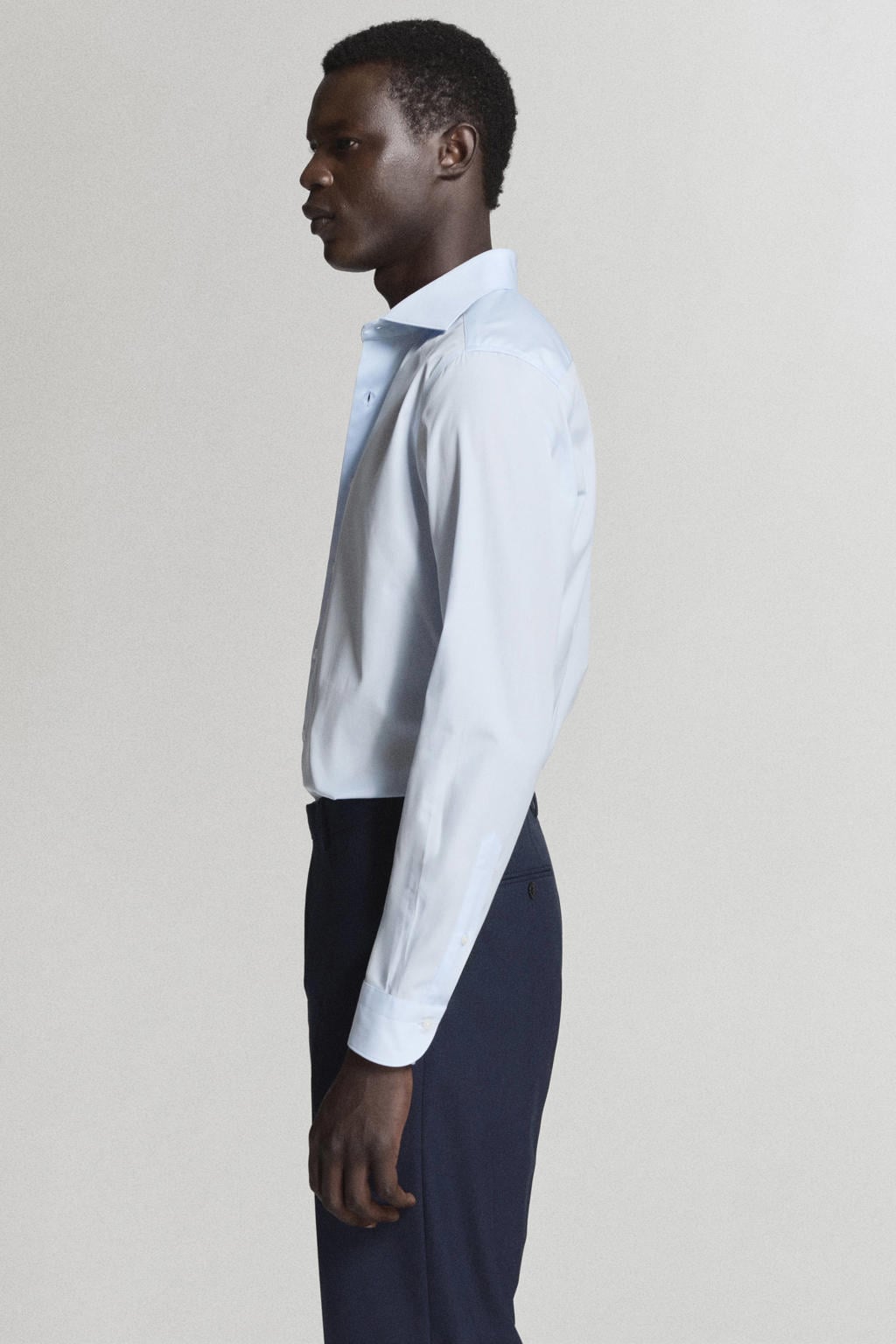 Mango Man slim fit overhemd - lichtblauw