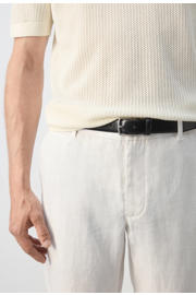 thumbnail: Mango Man slim fit chino met linnen - naturel/wit
