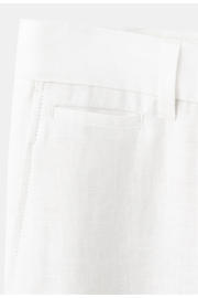 thumbnail: Mango Man slim fit chino met linnen - naturel/wit