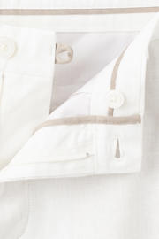 thumbnail: Mango Man slim fit chino met linnen - naturel/wit